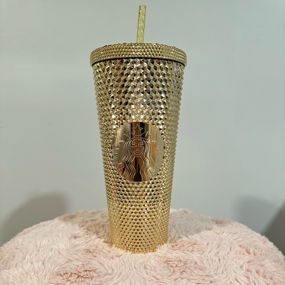 Starbucks Christmas 2022 Gold Bling 24oz Tumbler